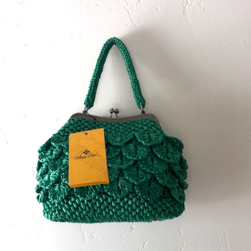 Patricia Nash✨Laureana Scalloped Raffia Frame Satchel - Picture 2 of 9